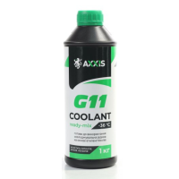 Антифриз GREEN G11 Сoolant Ready-Mix -36°C<AXXIS> (зелений) (Каністра 1кг)