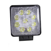 Фара LED квадратна 27W, 9 ламп, 125х105х40 мм, розсіяний (широкий) промінь (SLON)