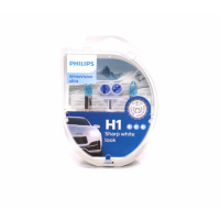 Лампа накаливания H1 + W5W WhiteVision ultra 12V 55W P14,5s (+60) (3700K) компл.(производство Philips)