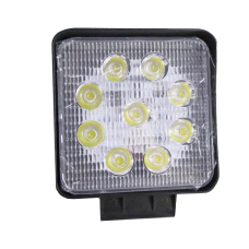 Фара LED квадратна 27W, 9 ламп, 125х105х40 мм, розсіяний (широкий) промінь (SLON)