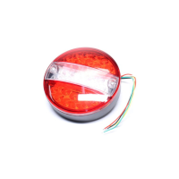 Ліхтар задній круглий LED (червоно-білий) із покажчиком повороту (TEMPEST)