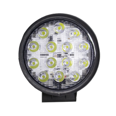Фара LED круглая 42W, 14 ламп, 115х128х23 мм, узкий луч (SLON)