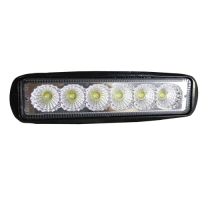 Фара LED прямокутна 18W, 6 ламп, 150х38х46 мм, широкий промінь (SLON) Фара LED прямокутна 18W, 6 ламп, 150х38х46 мм, широкий промінь (SLON)