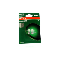 Лампа розжарювання W5W 12V 5W W2,1x9,5d Ultra Life (компл.) есо-упаковка (вир-во OSRAM) Лампа розжарювання W5W 12V 5W W2,1x9,5d Ultra Life (компл.) есо-упаковка (вир-во OSRAM)