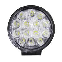 Фара LED кругла 42W, 14 ламп, 115х128х23 мм, широкий промінь (SLON)