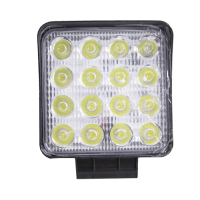 Фара LED квадратна 48W, 16 ламп, 107x126x55 мм, вузький промінь (SLON) Фара LED квадратна 48W, 16 ламп, 107x126x55 мм, вузький промінь (SLON)