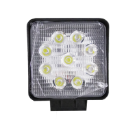 Фара LED квадратна 27W, 9 ламп, 125х105х40 мм, розсіяний (широкий) промінь (SLON)