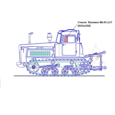 Скло бокове мале ДТ-75 (693х200) S=5мм (Гомель)