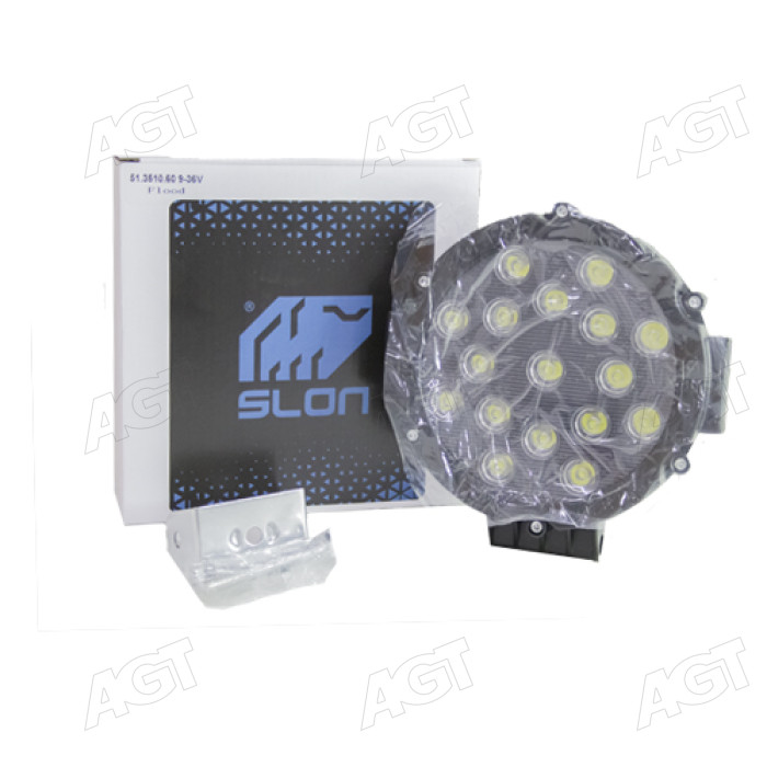 Фара LED кругла 51W, 17 ламп, 176x50x60 мм (SLON) Фара LED кругла 51W, 17 ламп, 176x50x60 мм (SLON)