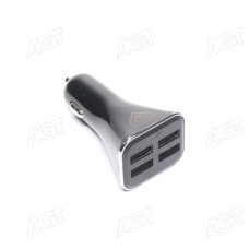 Автомобільний зарядний пристрій 4USB (12 / 24V - 5V 4,8A), чорне <ARMER>