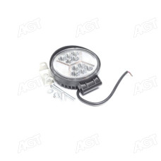 Фара LED кругл. 30W (10*3W) 128*110*40мм, широкий промінь 12/24V 6000К (Руслан-Комплект)