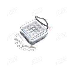 Фара LED прямокутна 27W, 16+36 ламп, 107*109 мм, комбін. промінь 12/24V 6000K, 3600Lm (LITLEDA, JUBAN