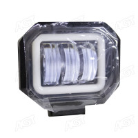 Фара LED квадратна 30W, 3 лампи, 120x100x60 мм, широкий промінь (SLON)