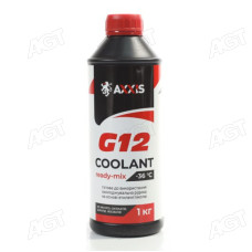 Антифриз RED G12 Сoolant Ready-Mix -36°C <AXXIS> (червоний) (Каністра 1кг)