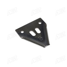 Сегмент ножа жатки JD600, 81x76x2,7; d=6,4мм. середня насічка, 17 зубів(Z52672,Z47493,420100045)(MWS