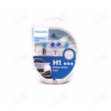 Лампа розжарювання H1 + W5W WhiteVision ultra 12V 55W P14,5s (+60) (3700K) компл.(вир-во Philips)