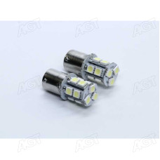 Лампа LED покажчиків поворотів і стоп-сигналів (13SMD) BA15S 12V WHITE 2шт. блістер <TEMPEST>