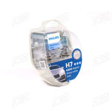 Лампа накаливания H7 12V 55W PX26d H7 WhiteVision ULTRA +60 (4200K) (компл) (производство Philips)