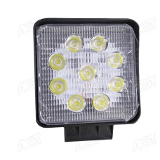 Фара LED квадратна 27W, 9 ламп, 125х105х40 мм, розсіяний (широкий) промінь (SLON)