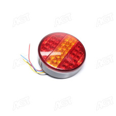 Фонарь задний круглый LED желтый 24v (TEMPEST)