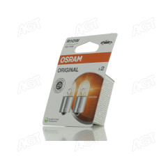 Лампа допоміжн. освітлення R10W 12V 10W ВА15s (2 шт) blister (вир-во OSRAM)