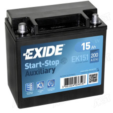 Акумулятор 15Ah-12v Exide AGM AUXILIARY (150х90х145), L, EN200