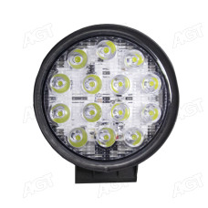 Фара LED кругла 42W, 14 ламп, 115х128х23 мм, вузький промінь (SLON)
