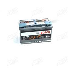 Аккумулятор 80Ah-12v BOSCH AGM (S5A11) (315x175x190),R,EN800