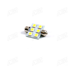 Лампа LED Софітні C5W 24V T11x36-S8.5 (6 SMD size5050) <TEMPEST>