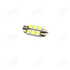 Лампа LED Софитная C5W 24V T11x36-S8.5 (6 SMD size5050) WARM WHITE <TEMPEST>