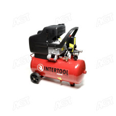 Компрессор 24 л, 1.5 кВт, 220 В, 8 атм, 206 л/мин.(INTERTOOL)