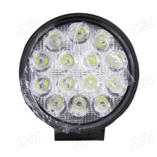 Фара LED кругла 42W, 14 ламп, 115х128х23 мм, широкий промінь (SLON)