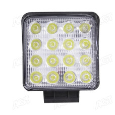 Фара LED квадратна 48W, 16 ламп, 107x126x55 мм, вузький промінь (SLON)