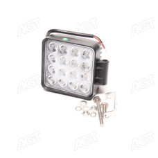 Фара LED квадратная 48W, 16 ламп, 108*128мм, 3300Lm узкий луч 9-32V 6000K  МТЗ (LITLEDA, JUBANA)