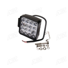 Фара LED квадратная 48W, 16 ламп, 110*110мм, 3300Lm широкий луч 12/24V 6000K  МТЗ (LITLEDA, JUBANA)