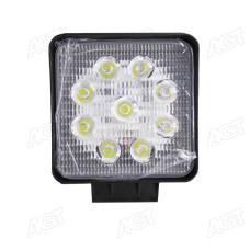 Фара LED квадратна 27W, 9 ламп, 125х105х40 мм, розсіяний (широкий) промінь (SLON)
