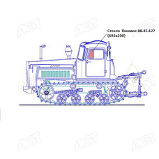 Скло бокове мале ДТ-75 (693х200) S=5мм (Гомель)