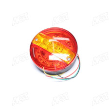 Фонарь задний круглый LED оранжевый без света заднего хода 24v (TEMPEST)