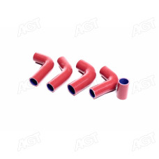 Патрубок радиатора ГАЗЕЛЬ ЕВРО 2-3 (СИЛИКОН красный, дв. 406, к-кт 5 шт.)