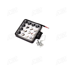 Фара LED квадратна 48W 6000K (16 діодів) (10.5см х 10.5см х 1.5см) 3D лінза <ДК>
