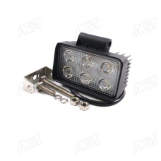 Фара LED прямокутна 18W, 6 ламп, 110 * 65мм, широкий промінь <ДК>