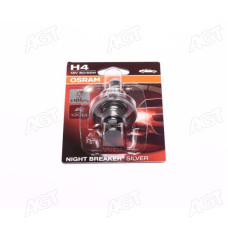 Лампа фарна H4 12V 60/55W P43t NIGHT BREAKER SILVER (+100) blister (вир-во OSRAM)