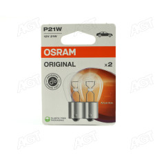 Лампа допоміжн. освітлення Р21W 12V 21W ВА15s (2 шт) blister eco-упаковка (вир-во OSRAM)