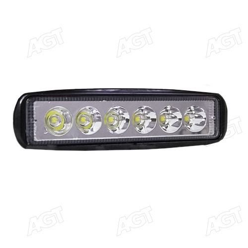 Фара LED прямокутна 18W, 6 ламп, 150х38х46 мм, вузький промінь (SLON)