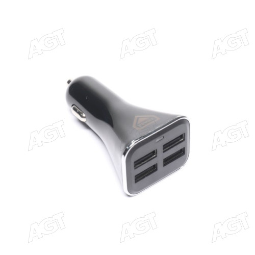 Автомобільний зарядний пристрій 4USB (12 / 24V - 5V 4,8A), чорне <ARMER>