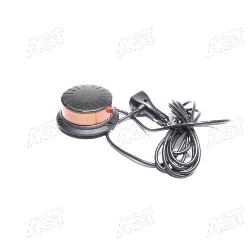 Маяк проблисковий помаранчевий LED, 12 / 24V, 90 * 50mm, 8 режимів, магніт (LITLEDA, JUBANA)