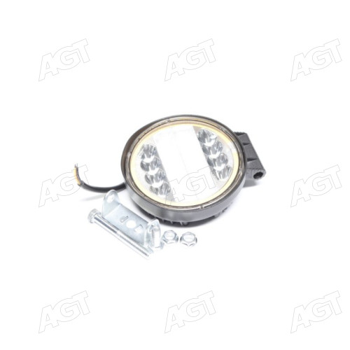 Фара LED круглая 24W (8*3W), 128*110*40мм, широкий луч 12/24V 6000К (Руслан-Комплект)