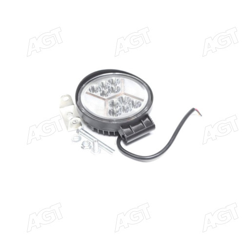 Фара LED кругл. 30W (10*3W) 128*110*40мм, широкий луч 12/24V 6000К (Руслан-Комплект)