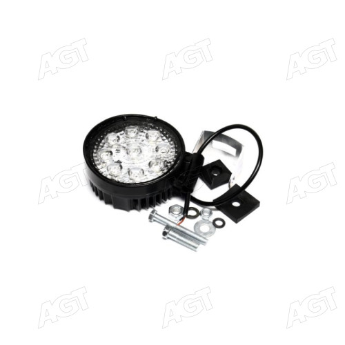Фара LED круглая 27W, 9лампx3W, 113*130*52, узкий луч 12/24V 6000K (Руслан-Комплект)