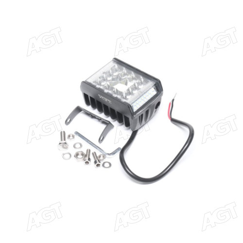 Фара LED прямоугольная 16W, 12+30 ламп, 66,5*99мм, комбинированный луч 12/24V 6000K, 1710Lm (LITLEDA, JUBAN